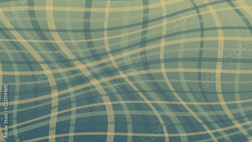 Golden green and teal woven ripples forming a fine grain texture with interlocking repeating detail for an abstract decorative background