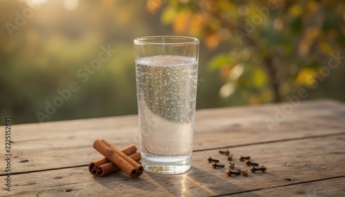 Cozy Autumn Sparkling Drink with Cinnamon and Cloves