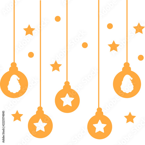 Christmas Decorations Flat Icon