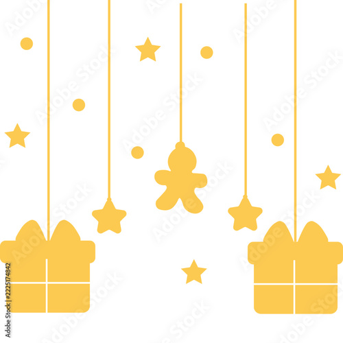 Christmas Decorations Flat Icon