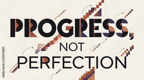 Inspirational geometric typography design with motivational quote
