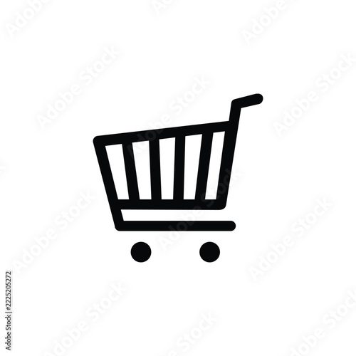 Shopping cart icon,vector illustration. Flat design style