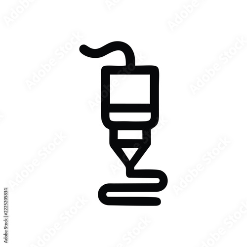 3d-printer icon, vector illustration. Flat design style.cdr