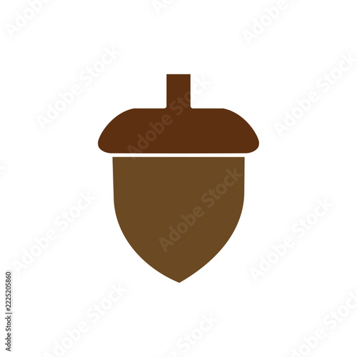 Acorn icon,vector illustration. Flat design style