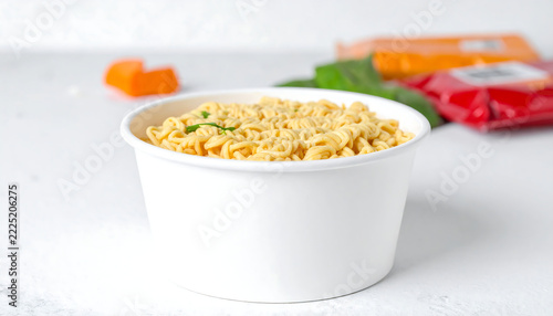 Freeze-dried soup base. Solid instant soup.