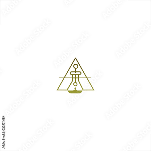 Modern artisan science specialty coffee brew letter A lab flask syphon line icon, engineered for specialty roastery cafe, barista training lab, slow drip lounge, and beverage startup identity mark