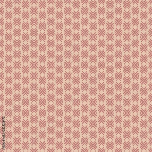 Geometric Cross Stitch Stripe in Dusty Rose