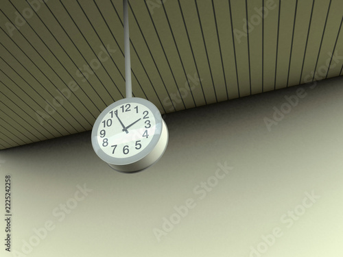 Ceiling and clock