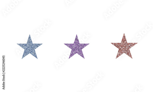 Glitter Star Sticker Set, Colorful Decorative Stickers