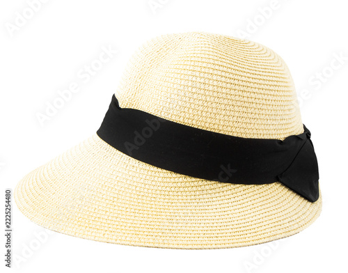 Straw Hat isolated on white background.