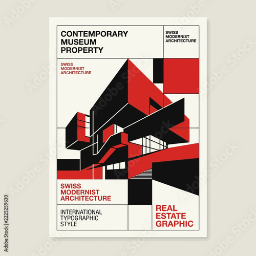 Swiss Modernist Architecture Museum Property Graphic Design