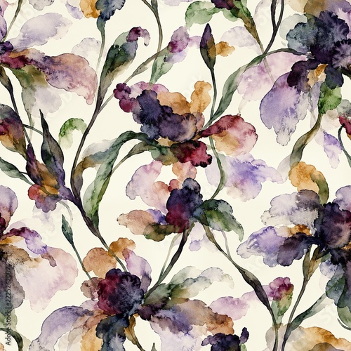 Seamless Floral Watercolor Pattern