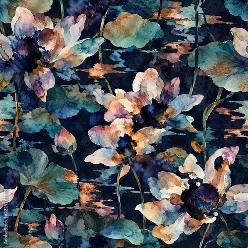 Seamless Watercolor Floral Pattern