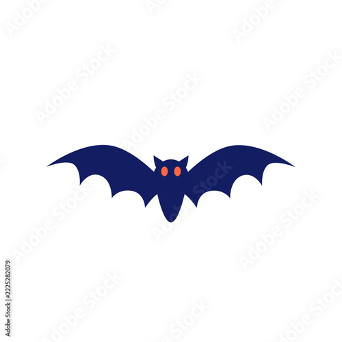 Dark Blue Halloween Bat Icon