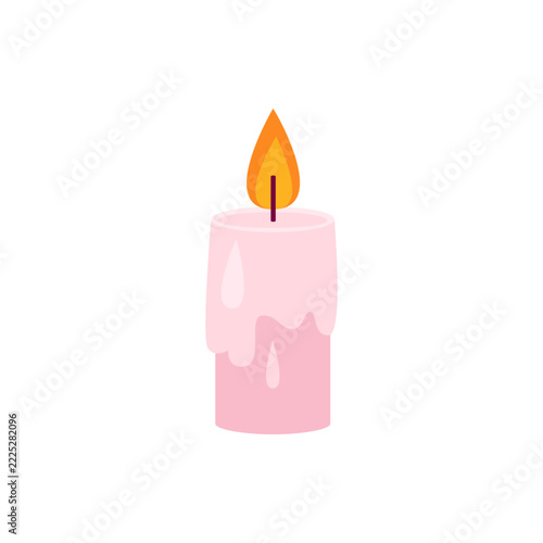 Pink Burning Halloween Candle
