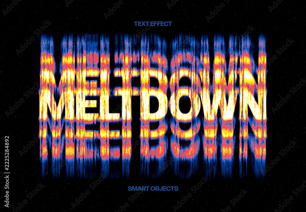 Melting Text Effect For Poster And Social Media Design Stock テンプレート ...
