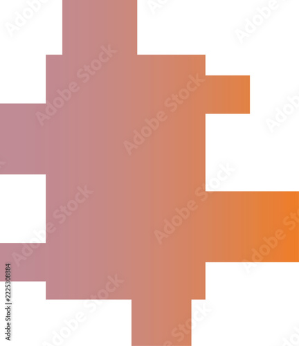 Abstract gradient steps design with pink and orange colors Vector, illustration