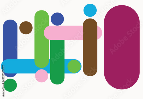 Colorful abstract shapes and geometric design illustration Vector, illustration