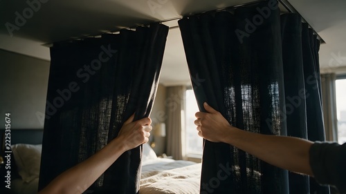 Opening Bedroom Curtains