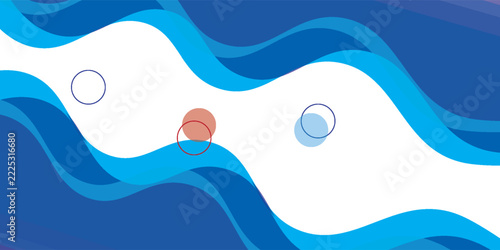 Sea waves layered vector background illustration and sea beach vector illustration.