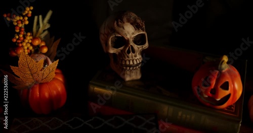 Horror books during the night