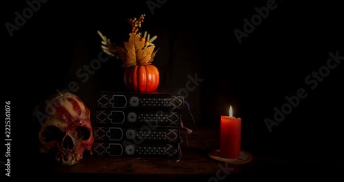 Halloween scene during the night
