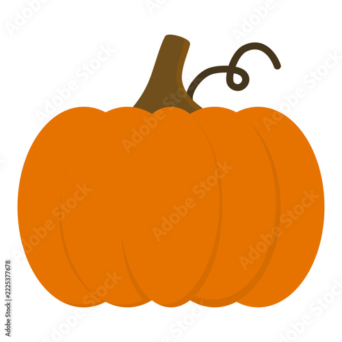 Orange autumn harvest pumpkin icon