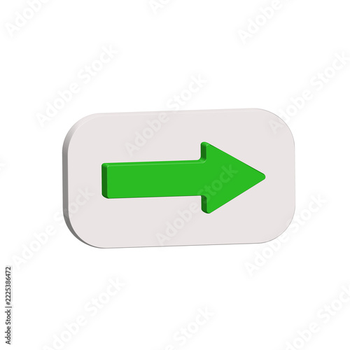 3d arrow green