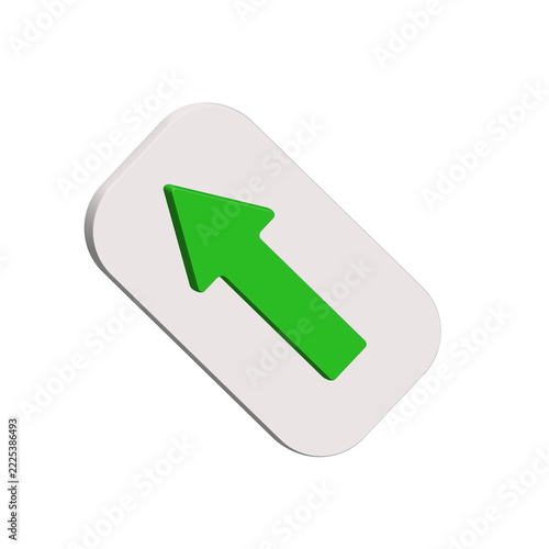 green 3d arrow signage