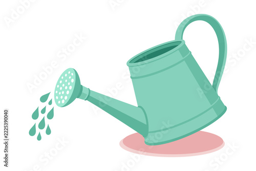 Watering can Flat Vector, cartoon style Vector