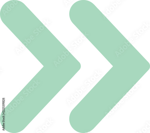 Double arrow icon featuring fast forward symbol for ui ux web design