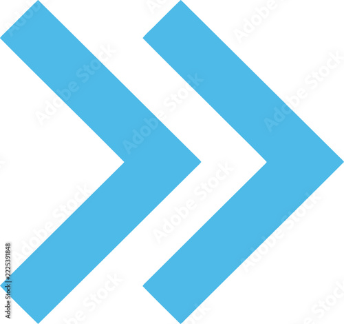Double arrow icon for navigation and user interface design