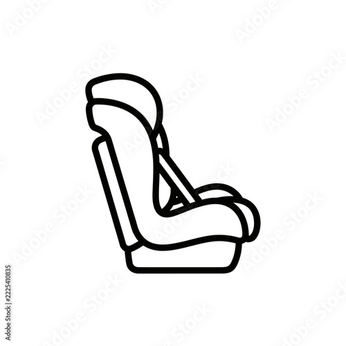 Baby Car Seat Icon Outline Style