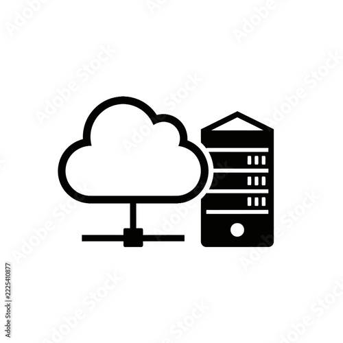 Cloud Server Computing Icon Vector Illustration