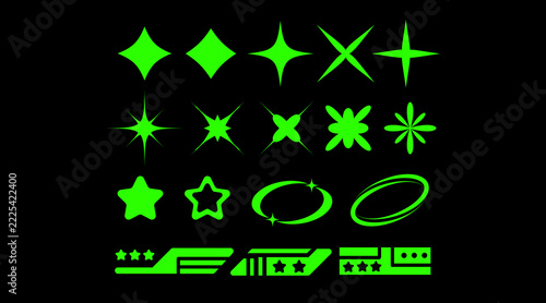 Streetwear Asset Elements Pack, Y2K. Perfect for posters and other decorative designs.