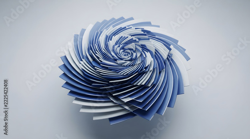 Futuristic Swirl Spiral Torus Abstract 3D Architecture Render