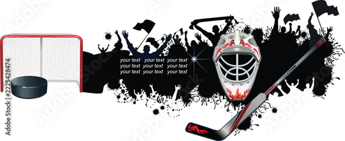 Ice Hockey versatile emblem for sticker or t shirt print