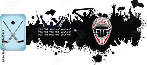 Ice Hockey versatile emblem for sticker or t shirt print