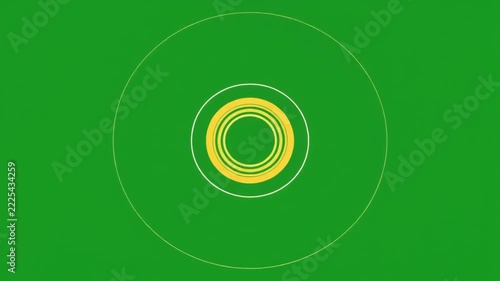 Thin Circular Rings Rapidly Expanding on Chroma Green
