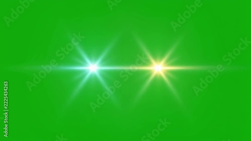 Two Bright Impact Flashes Appearing Quickly on Chroma Green