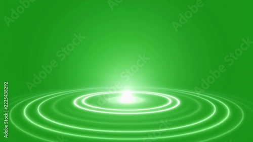 Soft Light Pulse Expanding Outward on Chroma Green