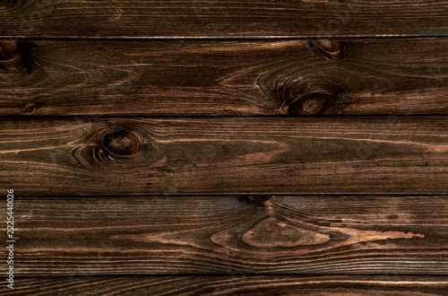 Rustic Dark Brown Wooden Planks Background
