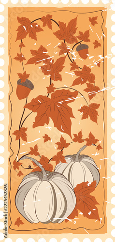 Vintage Autumn Postcard