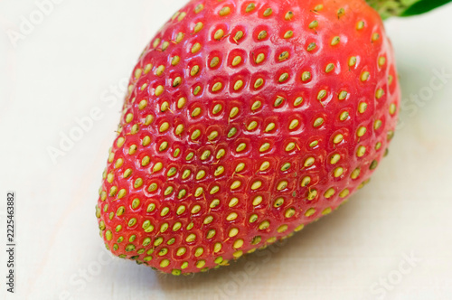 Strawberry close up on white background