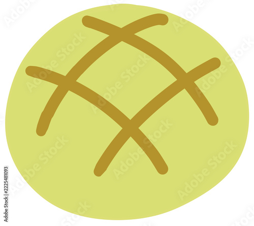 Sweet Japanese melon bread bun