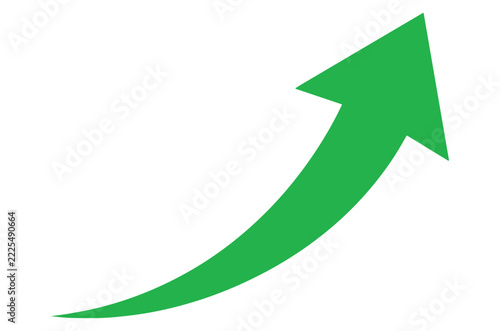 Upward Curved Arrow Vector Icon For Business Growth And Financial Profit