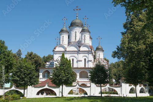 Photography View of the ancient Church of the Transfiguration of the Lord (1592) on a sunny July day