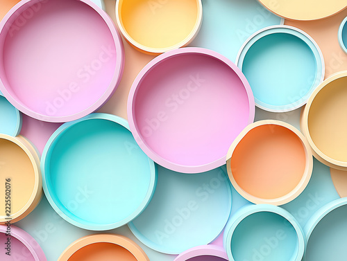 Subtle Minimalist Style with Pastel Circle Overlaps