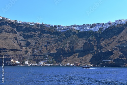 Fira high above the old Port of Santorini
