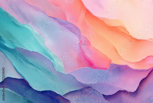 Abstract colorful fluid wave ribbon background
